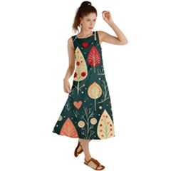 Christmas Tree Pattern Summer Maxi Dress by pakminggu