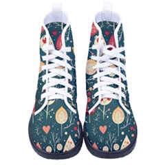 Christmas Tree Pattern Women s High-top Canvas Sneakers by pakminggu