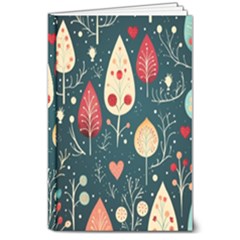 Christmas Tree Pattern 8  X 10  Hardcover Notebook by pakminggu