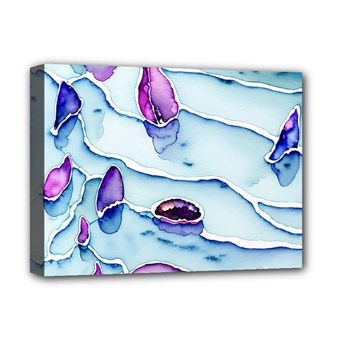 Water Tide Gemstone Deluxe Canvas 16  X 12  (stretched)  by pakminggu