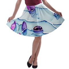 Water Tide Gemstone A-line Skater Skirt by pakminggu