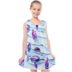 Water Tide Gemstone Kids  Cross Back Dress by pakminggu