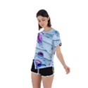 Water Tide Gemstone Asymmetrical Short Sleeve Sports T-Shirt View2