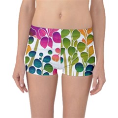 Plants Leaves Colorful Boyleg Bikini Bottoms by pakminggu