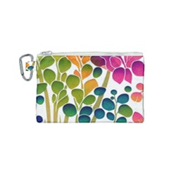 Plants Leaves Colorful Canvas Cosmetic Bag (small) by pakminggu