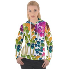 Plants Leaves Colorful Women s Overhead Hoodie by pakminggu