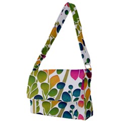 Plants Leaves Colorful Full Print Messenger Bag (s) by pakminggu