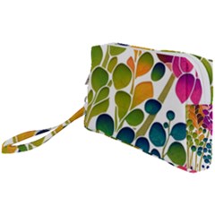 Plants Leaves Colorful Wristlet Pouch Bag (small) by pakminggu