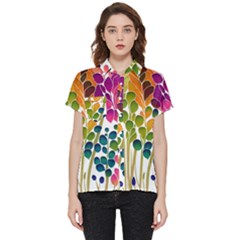 Plants Leaves Colorful Short Sleeve Pocket Shirt by pakminggu