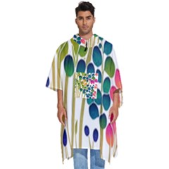 Plants Leaves Colorful Men s Hooded Rain Ponchos by pakminggu