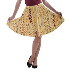 Autumn Nature Fall A-line Skater Skirt by pakminggu