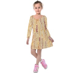 Autumn Nature Fall Kids  Long Sleeve Velvet Dress by pakminggu