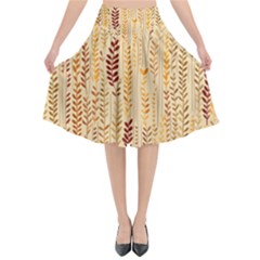 Autumn Nature Fall Flared Midi Skirt by pakminggu