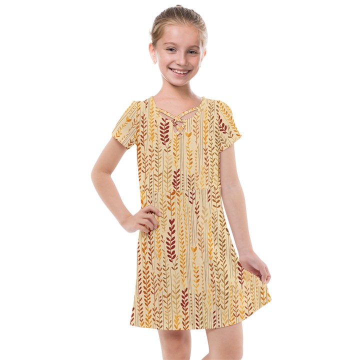 Autumn Nature Fall Kids  Cross Web Dress