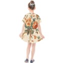 Flowers Leaves Swirl Plant Kids  Smock Dress View2