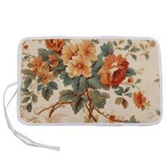 Flowers Leaves Swirl Plant Pen Storage Case (S)