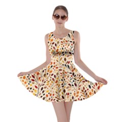 Autumn Leaves Pattern Skater Dress by pakminggu