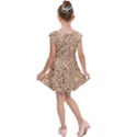 Autumn Leaves Pattern Kids  Cap Sleeve Dress View2