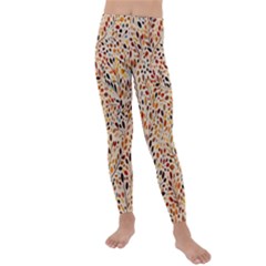 Autumn Leaves Pattern Kids  Lightweight Velour Leggings by pakminggu