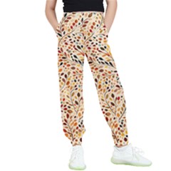 Autumn Leaves Pattern Kids  Joggers by pakminggu