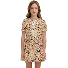 Autumn Leaves Pattern Kids  Sweet Collar Dress by pakminggu