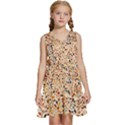 Autumn Leaves Pattern Kids  Sleeveless Tiered Mini Dress View1