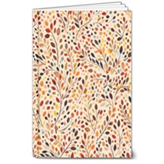 Autumn Leaves Pattern 8  X 10  Hardcover Notebook