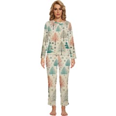 Christmas Tree Womens  Long Sleeve Lightweight Pajamas Set by pakminggu