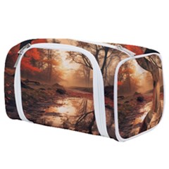 Trees Sunset Mist Toiletries Pouch by pakminggu