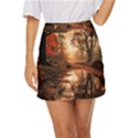 Trees Sunset Mist Mini Front Wrap Skirt View1