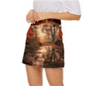 Trees Sunset Mist Mini Front Wrap Skirt View2