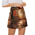 Trees Sunset Mist Mini Front Wrap Skirt View3