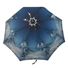 Christmas Night Winter Folding Umbrellas by pakminggu