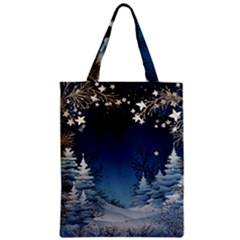 Christmas Night Winter Zipper Classic Tote Bag by pakminggu