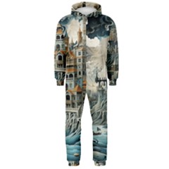 Castle Storm Sea Hooded Jumpsuit (men) by pakminggu