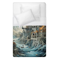 Castle Storm Sea Duvet Cover (single Size) by pakminggu