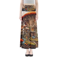 House Mushrooms Full Length Maxi Skirt by pakminggu