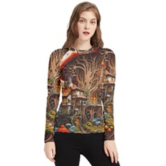 House Mushrooms Women s Long Sleeve Rash Guard by pakminggu