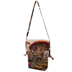 House Mushrooms Folding Shoulder Bag by pakminggu