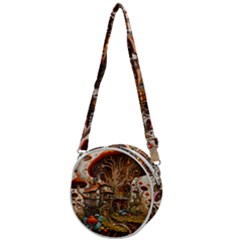 House Mushrooms Crossbody Circle Bag by pakminggu