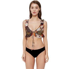 House Mushrooms Low Cut Ruffle Edge Bikini Top