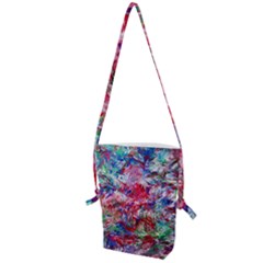 Flow Iv Folding Shoulder Bag by kaleidomarblingart