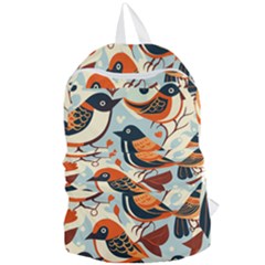 Vintage Birds Pattern Foldable Lightweight Backpack by Valentinaart