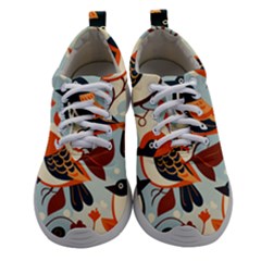 Vintage Birds Pattern Women Athletic Shoes by Valentinaart