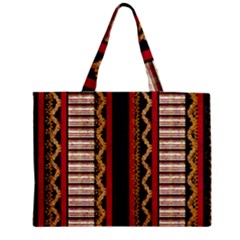 Textile Pattern Abstract Fabric Zipper Mini Tote Bag by pakminggu