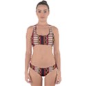 Textile Pattern Abstract Fabric Cross Back Hipster Bikini Set View1