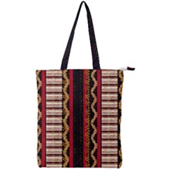 Textile Pattern Abstract Fabric Double Zip Up Tote Bag by pakminggu