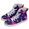 Pattern Royal Crowns Women s Hi-Top Skate Sneakers View2