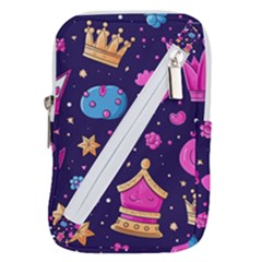 Pattern Royal Crowns Belt Pouch Bag (large) by pakminggu