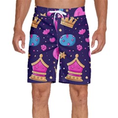 Pattern Royal Crowns Men s Beach Shorts